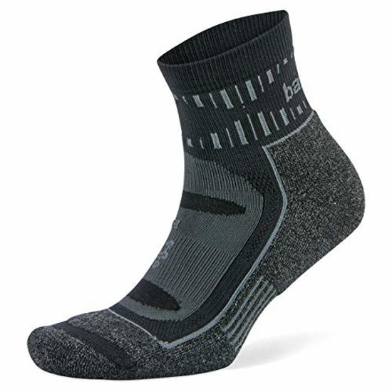 Picture of Balega Blister Resist Quarter Socks for Men and Women (1 Pair), Black, Large