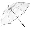 Picture of G4Free 62 Inch Clear Golf Umbrella Transparent Auto Open Large Stick Umbrella Oversized Umbrella Windproof Waterproof with Sleeve for Women Men