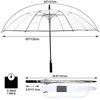 Picture of G4Free 62 Inch Clear Golf Umbrella Transparent Auto Open Large Stick Umbrella Oversized Umbrella Windproof Waterproof with Sleeve for Women Men