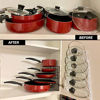 Picture of Evelots Pot Lid Storage-Cabinet Door/Wall-Organizer-6 Pot/Pan Covers-No Scratch