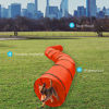 Picture of Houseables Dog Tunnel, Agility Equipment, 18 Ft Long, 24" Open, Red, 1 Pk, Polyester, Play Tunnels for Training Small & Medium Dogs, Park Playground Toy, Large Obstacle Course for Pets, Carrying Case