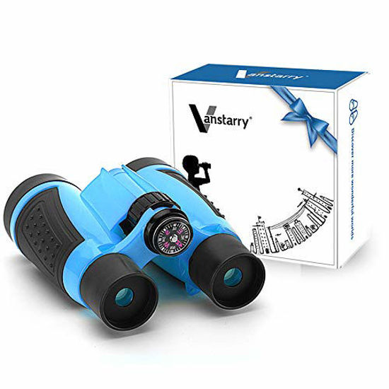 GetUSCart- Vanstarry Compact Binoculars for Kids Bird Watching Hiking  Camping Fishing Accessories Gear Essentials Best Toy Gifts for Boys Girls  Children Toddler Waterproof 5X30 Optical Lens Including Compass