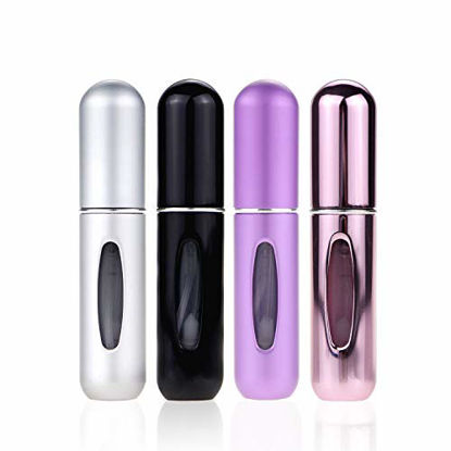 Picture of Portable Mini Refillable Perfume Atomizer BottleAtomizer Perfume Bottle,Refillable Perfume Spray, Scent Pump Case, Perfume Atomizer Refillable Travel 4 Pcs Pack of 5ml