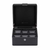 Picture of Vlando 6-Slot Watch Box Organizer Collector - Wooden Case and Snap Fastener Closure - Gift Packing, Black