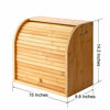 Picture of Bread Box, G.a HOMEFAVOR 2 Layer Bamboo Bread Boxes for Kitchen Food Storage, Large Capacity Bread Keeper Roll Top with Removable Layer, 15" x 9.8" x 14.2", 15 mm Thickness (Self-assembly)