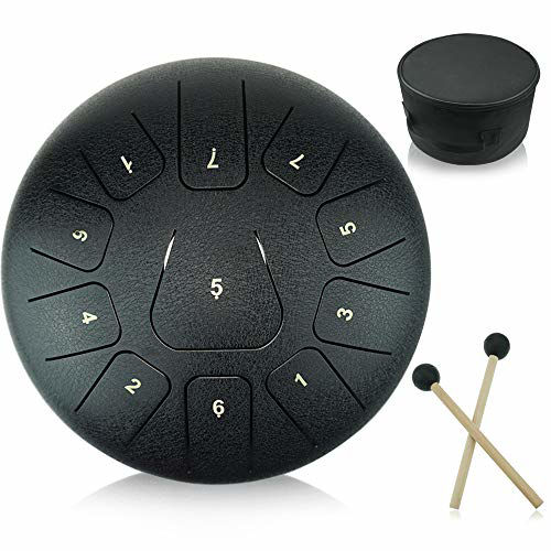 12 inches Steel Tongue Drum Black