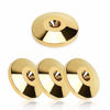 Picture of Trolleyshop 4 PCS Gold Speaker Isolation Spikes Box Floor Protectors Shoes Mats 5x25mm Nickel Plated Isolation Stand Foot Cone Base Pads for Audio Turntable Speaker CD AMP