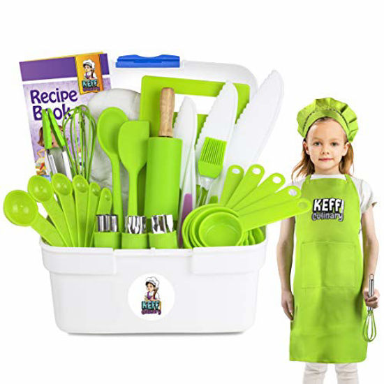 Picture of Keff Creations Complete Kids Cooking and Baking Set- Complete Kit with Real Kids Cooking Utensils and Kitchen Accessories Ultimate Culinary Kit for Junior Chef- Girls, Boys and Toddlers.