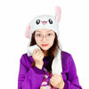 Picture of Foeran Cute Plush Bunny Hat With Ear Moving Jumping Funny Animal Plush Rabbit Hats Cap for Women Girls Kids Adult Cosplay Christmas Party Holiday