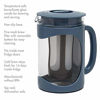 Picture of Primula Burke Deluxe Cold Brew Iced Coffee Maker, Comfort Grip Handle, Durable Glass Carafe, Removable Mesh Filter, Perfect 6 Cup Size, Dishwasher Safe, 1.6 qt, Blue