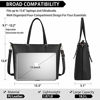 Picture of Laptop Tote Bag for Women 15.6 Inch Waterproof Lightweight Leather Computer Laptop Bag Women Business Office Work Bag Briefcase Large Travel Handbag Shoulder Bag Black