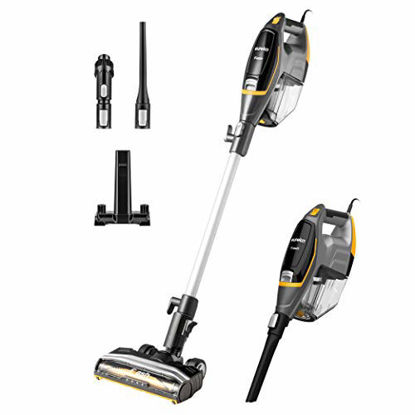 Picture of Eureka Flash Lightweight Stick Vacuum Cleaner, 15KPa Powerful Suction, 2 in 1 Corded Handheld Vac for Hard Floor and Carpet, Black