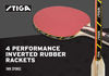 Picture of STIGA Performance 4 Player Ping Pong Paddle Set of 4 - Table Tennis Rackets, 6 - 3 Star Orange and White Balls