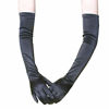 Picture of Ladies Elbow Length 21" Long Satin Gloves Evening Party Stage 1920s Gloves Adult Size (Black)