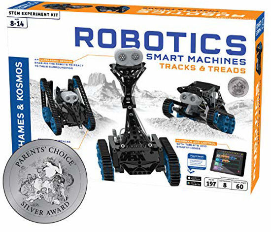 Picture of Thames & Kosmos | Robotics Smart Machines: Tracks & Treads | for Kids 8+ | STEM Kit Builds 8 Robots | Color Manual to Help with Assembly | Requires Tablet or Smartphone | Parents' Choice Silver Award