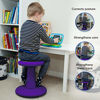 Picture of Active Kids Chair - Wobble Chair Toddlers, Pre-Schoolers - Age Range 3-7y - Grades K-1-2 - 14" High - Flexible Seating Classroom - Helps ADD/ADHD - Corrects Posture - Purple