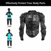 Picture of Motorcycle Full Body Armor Protective Jacket ATV Guard Shirt Gear Jacket Armor Pro Street Motocross Protector with Back Protection Men Women for Off-Road Racing Dirt Bike Skiing Skating Black S