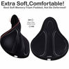 Picture of DAWAY Memory Foam Bike Seat Cover - C3 Extra Soft Pad Most Comfortable Exercise Bicycle Saddle Cushion for Women Men, Fit Stationary, Spin Indoor Bikes, Mountain, Road Outdoor Bycicle