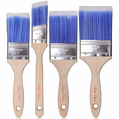 Picture of Bates Paint Brushes - 4 Pack, Treated Wood Handle, Paint Brush, Paint Brushes Set, Professional Brush Set, Trim Paint Brush, Paintbrush, Small Paint Brush, Stain Brush