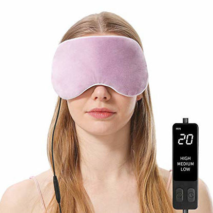 Picture of Heated Eye Mask, Steam Treatment for Dry Eyes, Warm Compress Moist Heat for Blepharitis, Dark Circle, Chalazion, Puffy Eyes, Stye Treatment (purple)