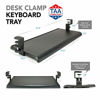 Picture of EHO Clamp-On Under Desk Keyboard Tray Underdesk Extender Table Attachment - Large Size, 27.5" x 12.25" for Work from Home Office Accessories