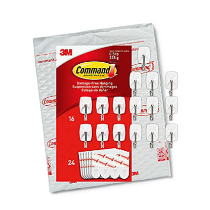 Picture of Command Small Wire Hooks, 16-Hooks, 24-Strips, Organize Damage-Free