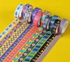 Picture of Ninico 30 Rolls Washi Tape Set - 10mm Wide, Colorful Flower Style Design, Decorative Masking Tape for DIY Craft Scrapbooking Gift Wrapping