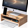 Picture of Well Weng Desk Monitor Riser Stand with Storage Organizer 2 Shelves for Computer, iMac, Printer, Laptop