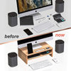 Picture of Well Weng Desk Monitor Riser Stand with Storage Organizer 2 Shelves for Computer, iMac, Printer, Laptop