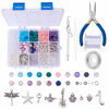 Picture of SUNNYCLUE 1 Box 650+ pcs Luxury Jewelry Making Kits Beaded Charm Bracelet Necklace DIY Craft Beading Starter Kits Finding Tools for Teen Girls Adults Women Friendship Instruction