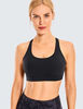 Picture of CRZ YOGA Women's Fitness Workout Yoga Bra Strappy Sports Bras A01- Black Medium