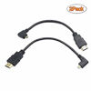 Picture of Seadream 8inch 90 Degree Angle Micro HDMI Male To HDMI Male Cable Connector (2pcs:1pcs left angled+1pcs right angled)