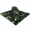 Picture of S&W SHLAX&WING Ties for Men Neckties Dark Green Check Matching Pocket Square