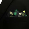 Picture of S&W SHLAX&WING Ties for Men Neckties Dark Green Check Matching Pocket Square