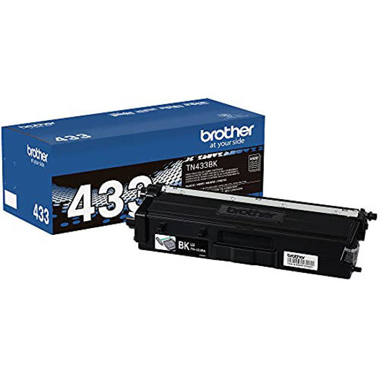 Picture of Brother Genuine TN433BK High Yield Toner-Retail Packaging , Black, 1 Size