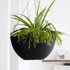 Picture of Large Hanging Planters for Outdoor Indoor Plants, Black Hanging Flower Pots with Drain Holes (13.2 Inch, Set of 2)