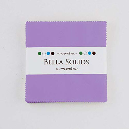 Picture of Hyacinth Moda Bella Solids Charm Pack by Moda Fabrics; 42-5" Quilt Squares