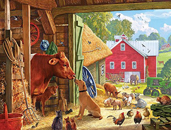 Picture of White Mountain Puzzles Barnyard Buddies - 500 Piece Jigsaw Puzzle