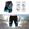 Picture of Padded Biking Shorts Bike Half Pants Cycling Bottoms Riding Clothing Bicycle Tights US XL Blue