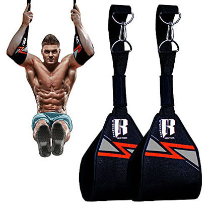 Picture of RIMSports Hanging Ab Straps for Pull Up Bar Attachment, Premium Ab Straps for Ab Workout, Gym Exercise Pullup Equipment for Men & Women, Fitness Arm Support for Abdominal Muscles Core Strength