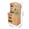 Picture of Teamson Kids Little Chef Florence Classic Kids Play Kitchen Toddler Pretend Play Set with Accessories, 2 Drawers, and Clock Wood Grain