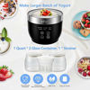 Picture of Bear Yogurt Maker, Greek Yogurt Maker Machine with Strainer and Timer Control, Yogurt Maker with Stainless Steel Inner Pot, Automatic Digital Yogurt Maker with 2 Glass Jars 1 Quart for Home Organic Yogurt, Cheese Maker, Fruit Wine Maker, Black (black)