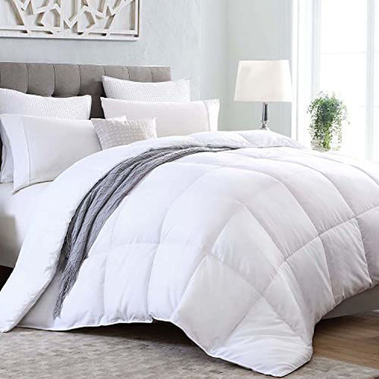 Picture of Kingsley Trend King Comforter Duvet Insert, Fluffy King Size Comforter Home Bedding White Comforter, Soft Down Comforter Cooling Summer Comforter Lightweight White Bedding Down Alternative Comforter