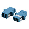 Picture of LC Fiber Optic Adapter - LC to LC Duplex Singlemode Coupler - 5 Pack - Blue