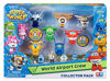 Picture of Super Wings - 2" Scale Transform-a-Bot World Airport Crew Vehicle Playset | 15 Toy Plane Figures Collector Pack | Best Flying Airplane Toys For Kids 3 4 5 years old | Gift for Preschool Boys and Girls