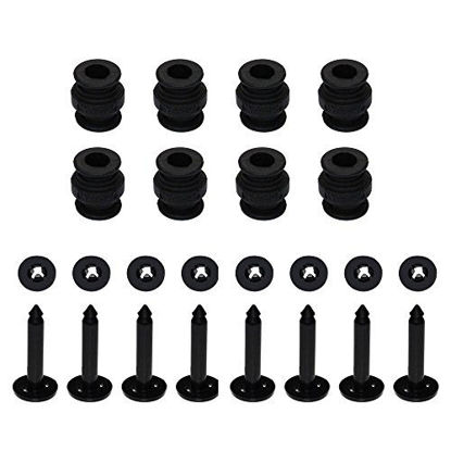 Picture of SAMLOO 8pcs Rubber Damper Shock Absorbers Balls and Anti-Drop Securing Pins for DJI Phantom 3 / Phantom 2 Professional Advanced Gimbal Mount Anti Vibration, Black