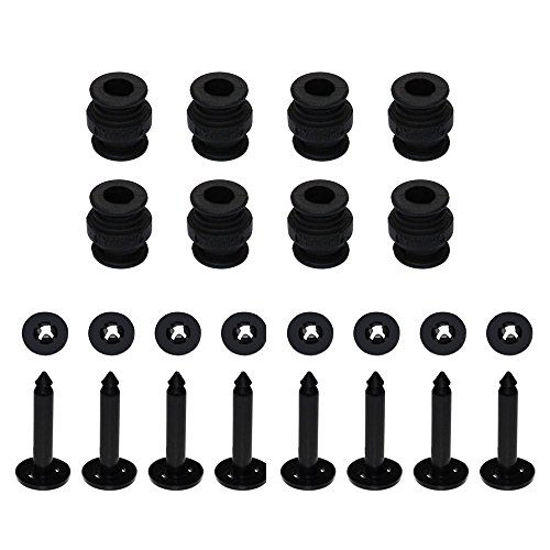 Picture of SAMLOO 8pcs Rubber Damper Shock Absorbers Balls and Anti-Drop Securing Pins for DJI Phantom 3 / Phantom 2 Professional Advanced Gimbal Mount Anti Vibration, Black