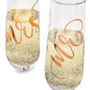 Picture of Mr and Mrs Champagne Flutes for Bride and Groom, Wedding, Engagement, Anniversary Glasses (Rose Gold, 9 oz)