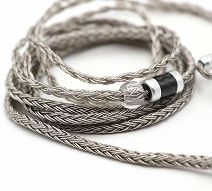 Picture of Linsoul Tripowin Zonie 16 Core Silver Plated Cable SPC Earphone Cable for TIN Audio T2 T3 UE900s SE215 SE425 BGVP Earphones(MMCX-3.5mm, Grey)