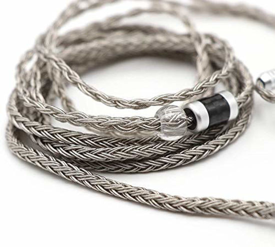 Picture of Linsoul Tripowin Zonie 16 Core Silver Plated Cable SPC Earphone Cable for TIN Audio T2 T3 UE900s SE215 SE425 BGVP Earphones(MMCX-3.5mm, Grey)